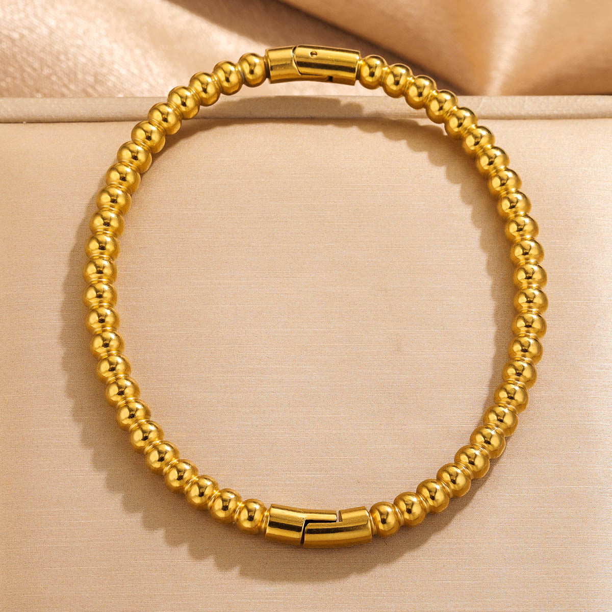 Fashion bamboo titanium steel bracelet for women, stainless steel retro bamboo jewelry with a cold summer niche style.