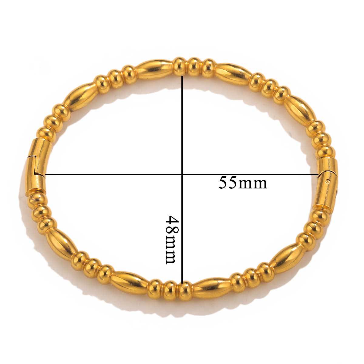 Fashion bamboo titanium steel bracelet for women featuring stainless steel and retro bamboo design, summer niche cold style jewelry.
