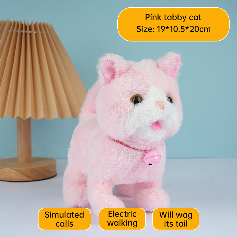 Realistic electronic cat toy by eprolo with walking and barking actions to entertain and keep your pet active.