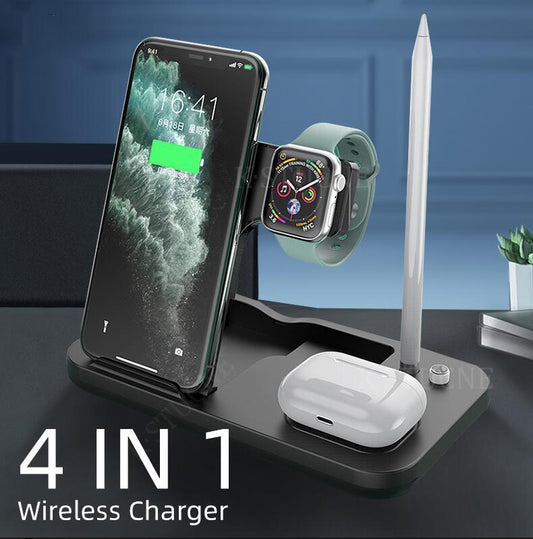 eprolo 15W fast charge 4-in-1 wireless charger dock station for iPhone 11/12 Pro Max, Apple Watch, AirPods Pro, charging stand