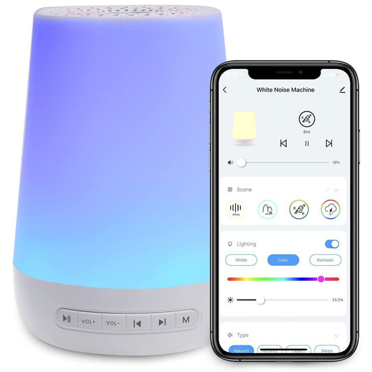 Eprolo children's touch night light with graffiti design, white noise sleep aid and intelligent features for peaceful sleep.