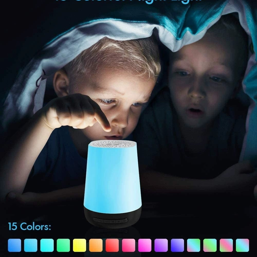 Eprolo children's touch night light with graffiti design, white noise sleep aid and intelligent features for a comforting sleep environment.