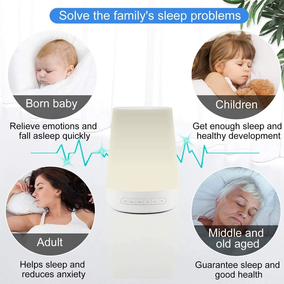 Eprolo children's touch night light with graffiti design, white noise sleep aid, and intelligent features for better sleep.
