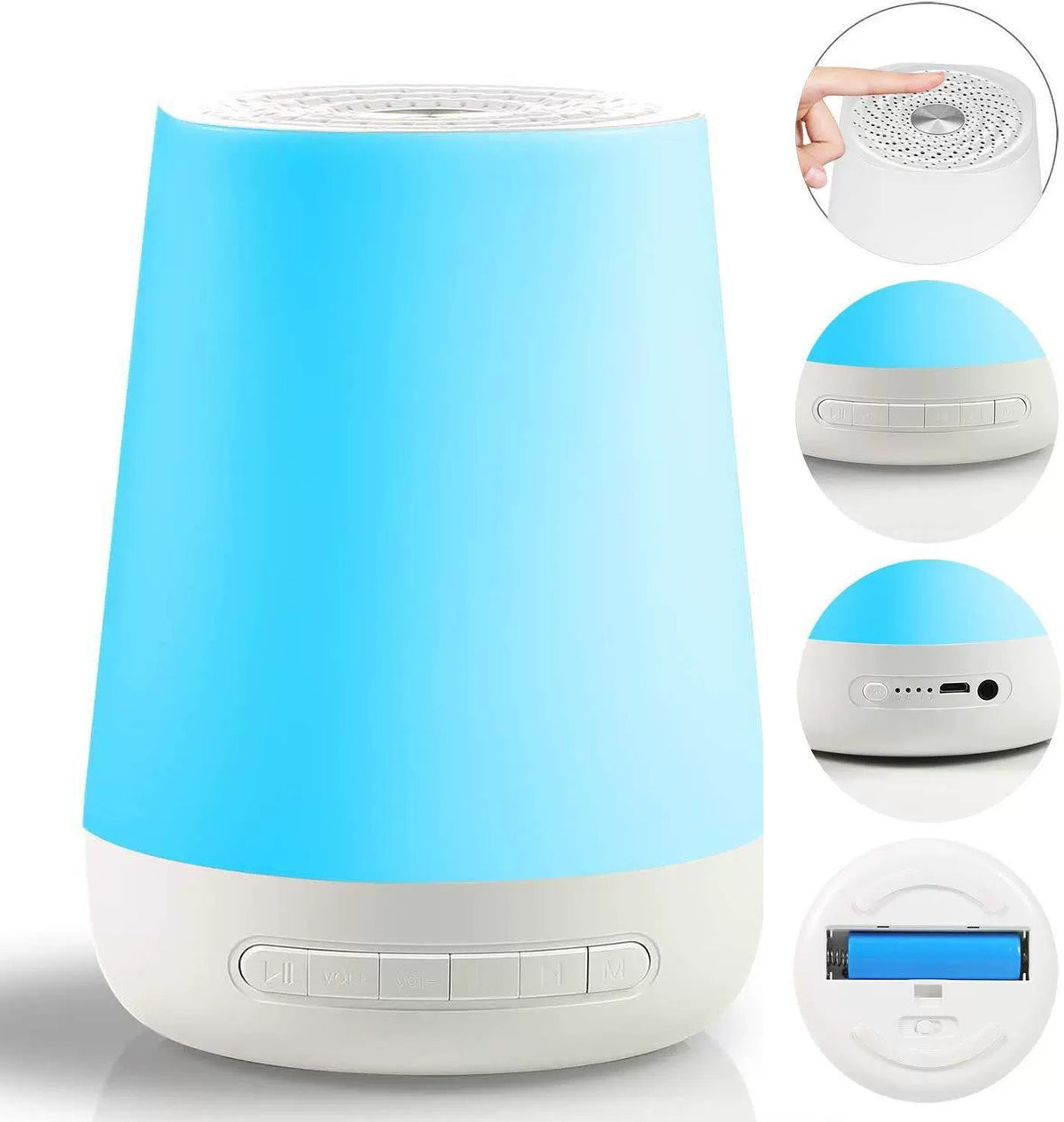 Eprolo children's touch night light with graffiti design, white noise feature, and intelligent sleep aid for kids' bedtime comfort.