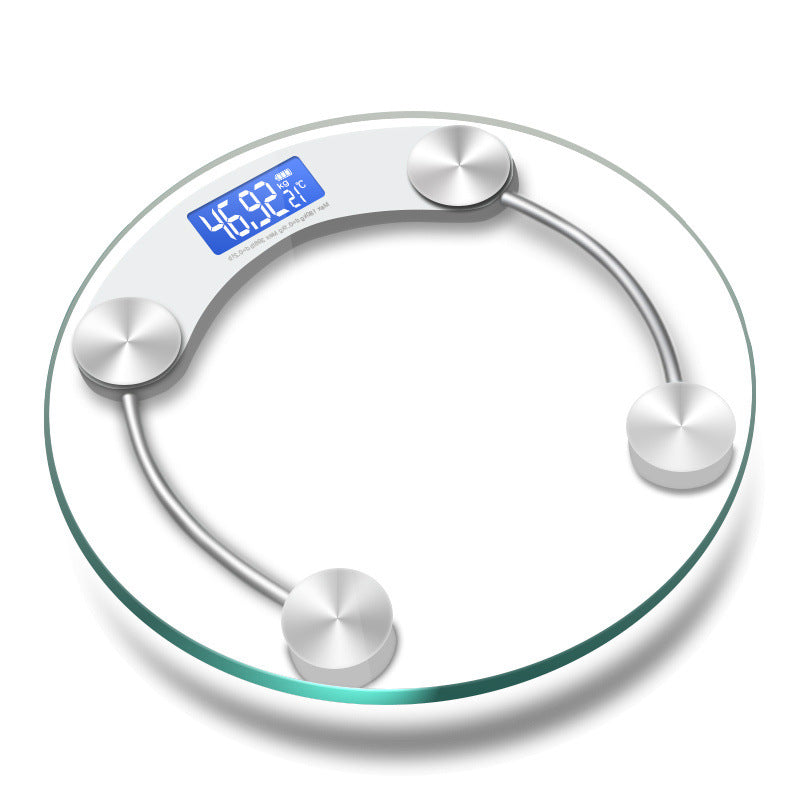 eprolo 28cm transparent round electronic body scale with precise digital display for household weight measurement