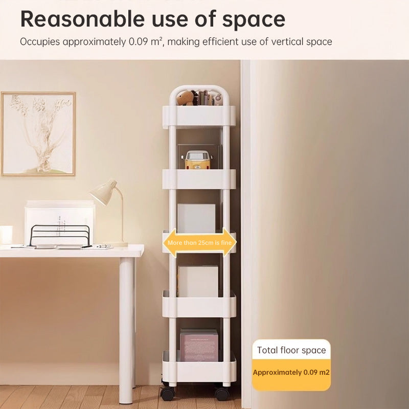 Eprolo multi-layer wheeled utility cart with storage shelves, suitable for home, kitchen, or bathroom use.