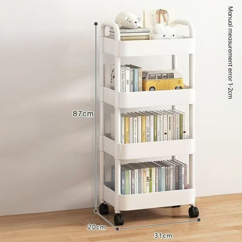 eprolo multi-layer wheeled utility cart with storage shelves for home, kitchen, bathroom organization and snack or book storage