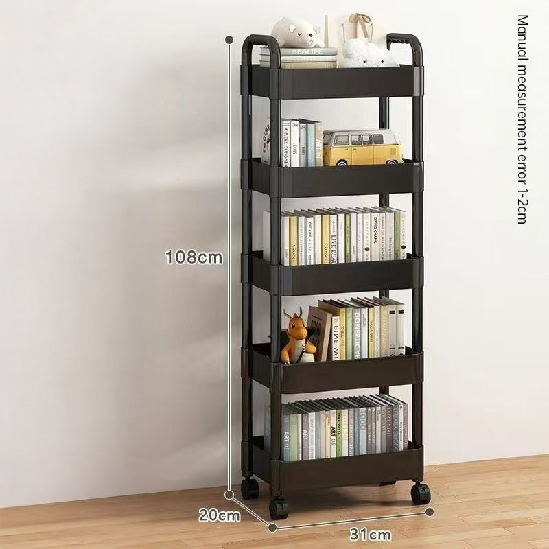 eprolo multi-layer wheeled utility cart with four shelves, perfect for home, kitchen, or bathroom storage and organization.