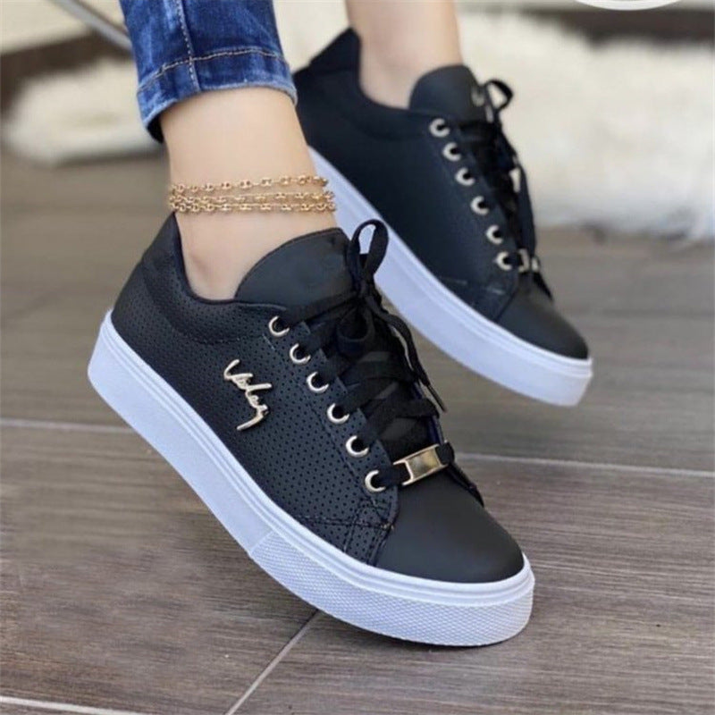 Eprolo women's oversize single shoes with round toe and thick sole, casual footwear for comfortable everyday wear
