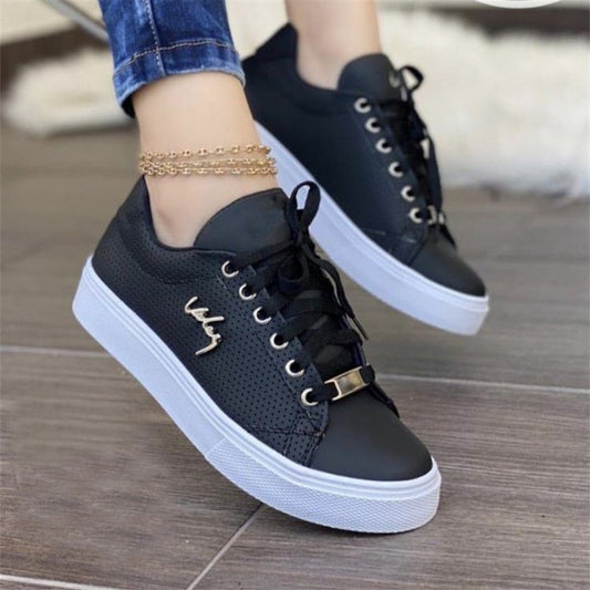 Eprolo women's oversize single shoes with round toe and thick sole, casual footwear for comfortable everyday wear