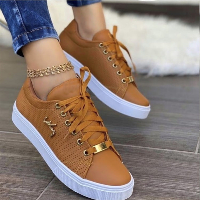 Eprolo women's oversize single shoes with round toe and thick sole, casual footwear for comfortable everyday wear