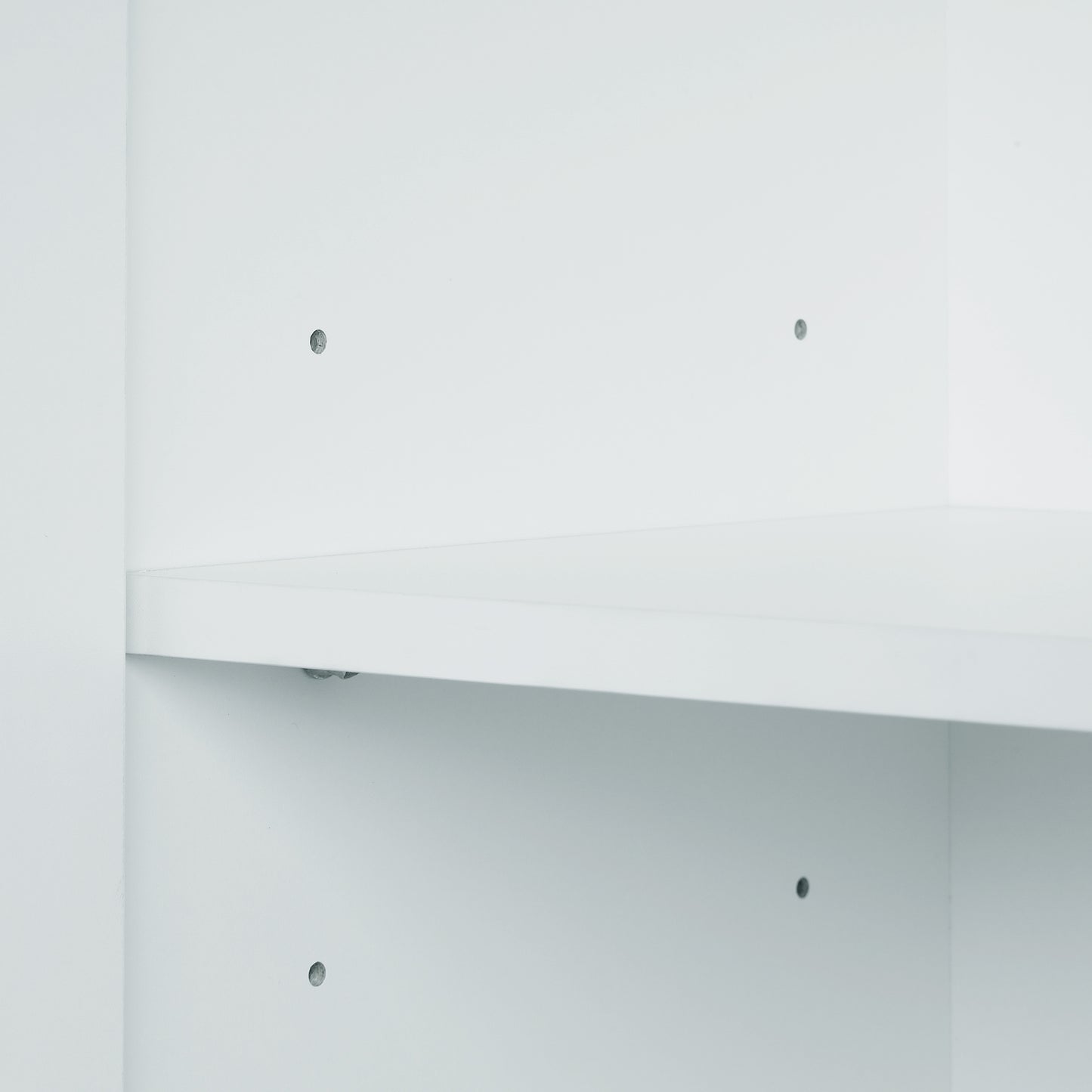 Bathroom storage cabinet, 4-door independent cabinet, adjustable shelf, open multi-layer shelf, white - American Smart