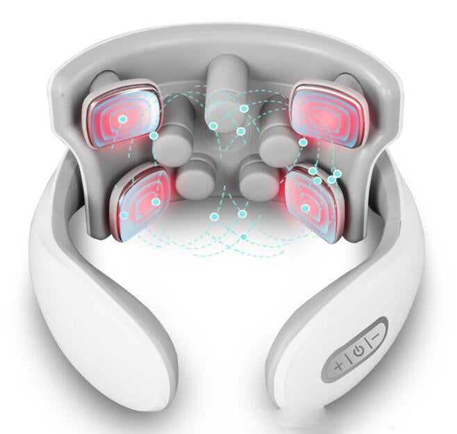 Cervical Massager Neck Massager Massage Pillow Shoulder Neck Hot Compress Physiotherapy Home Intelligent Neck Protector - American Smart