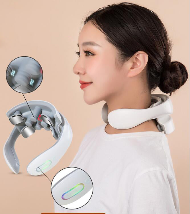 Cervical Massager Neck Massager Massage Pillow Shoulder Neck Hot Compress Physiotherapy Home Intelligent Neck Protector - American Smart