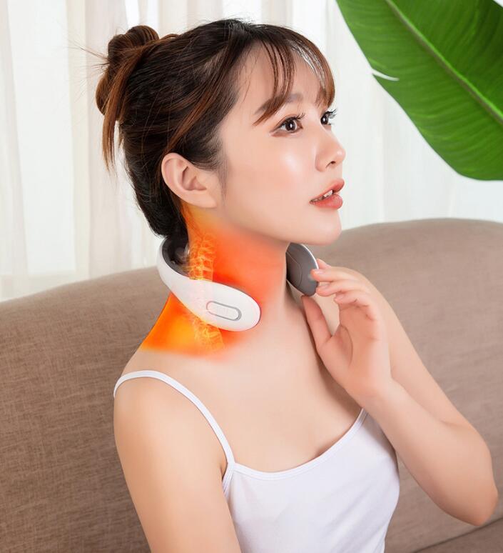 Cervical Spine Massager Home Electric Intelligent Neck Guard Neck Massager Spine Pulse Shoulder And Neck Massager - American Smart