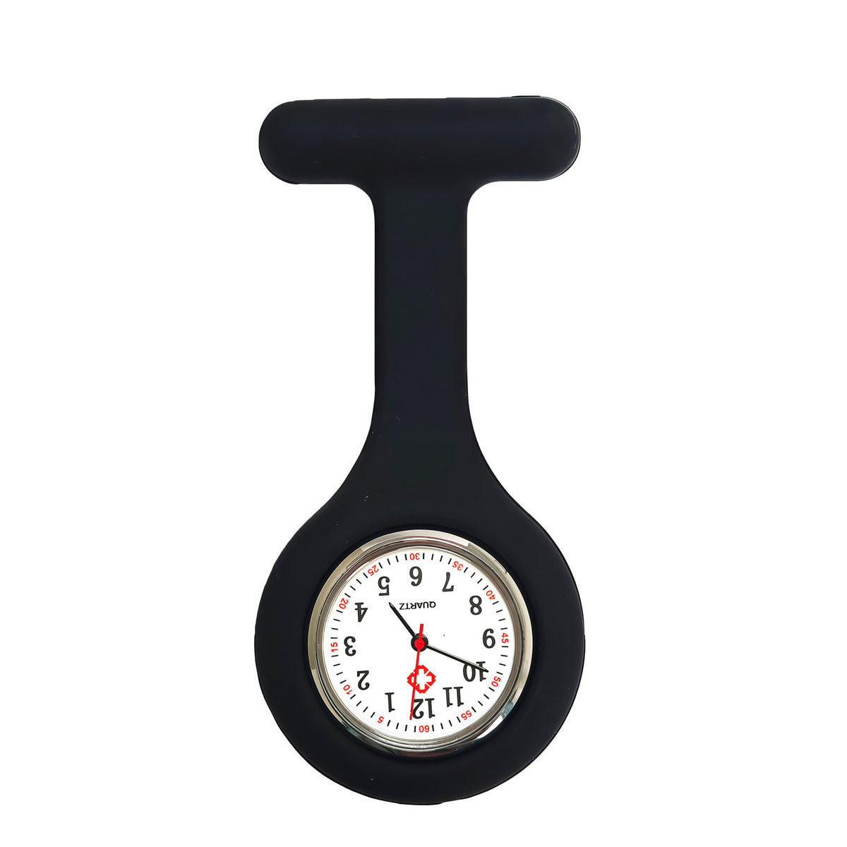 Colorful Silicone Nurse Solid Color Student Exam Pocket Watch Simple Chest Watch Round - American Smart