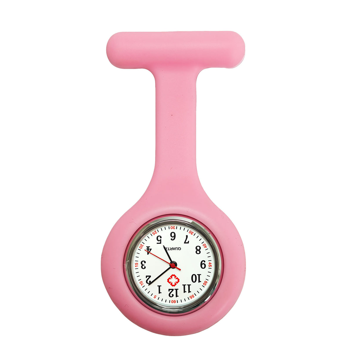 Colorful Silicone Nurse Solid Color Student Exam Pocket Watch Simple Chest Watch Round - American Smart