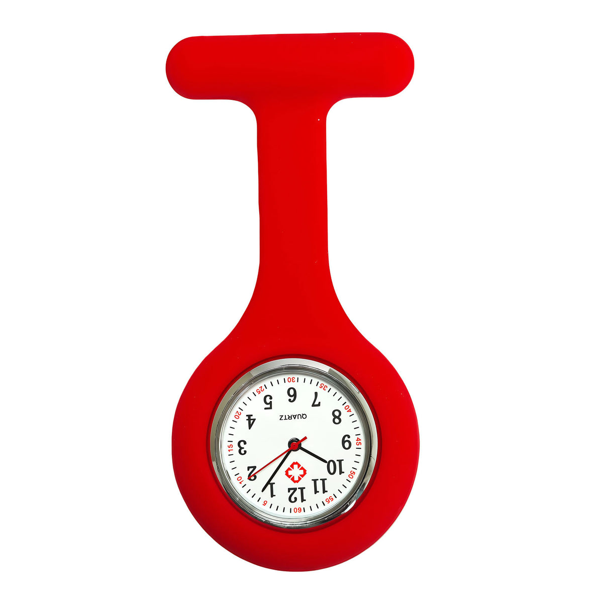 Colorful Silicone Nurse Solid Color Student Exam Pocket Watch Simple Chest Watch Round - American Smart