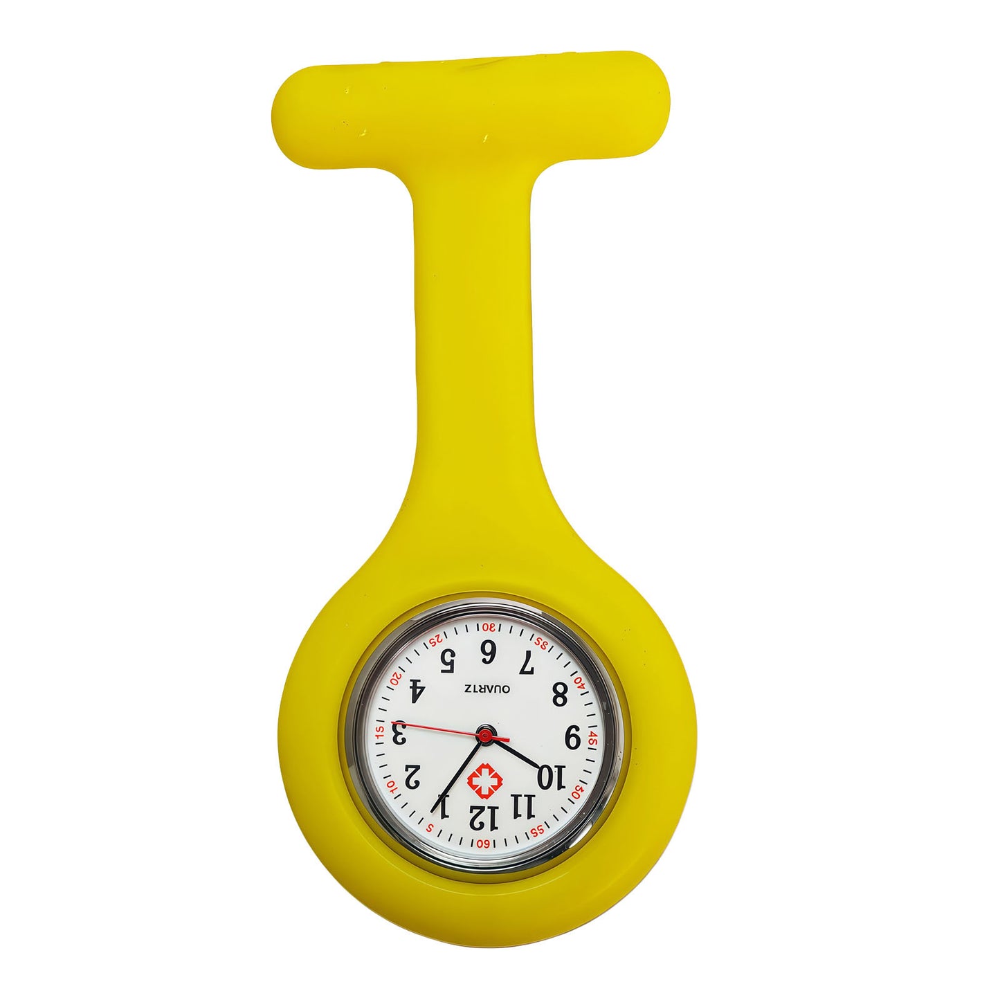 Colorful Silicone Nurse Solid Color Student Exam Pocket Watch Simple Chest Watch Round - American Smart
