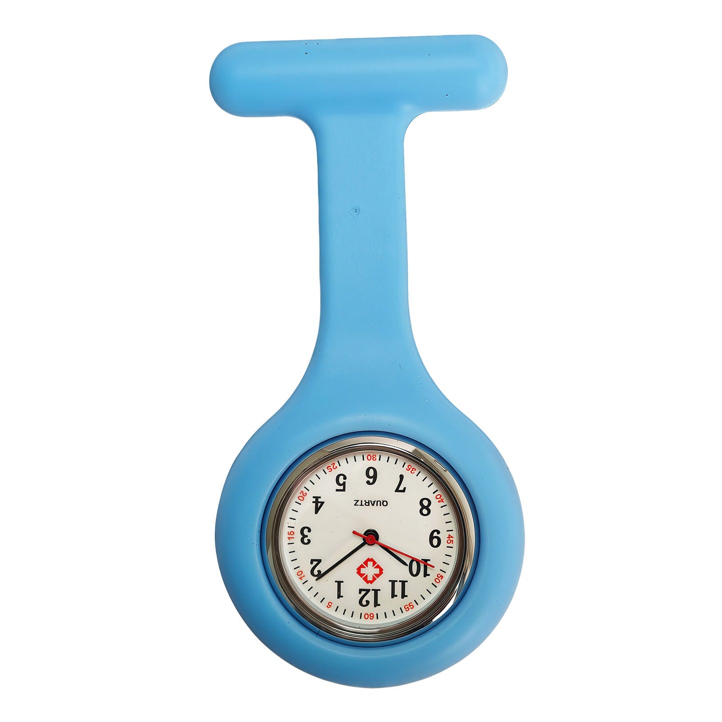 Colorful Silicone Nurse Solid Color Student Exam Pocket Watch Simple Chest Watch Round - American Smart