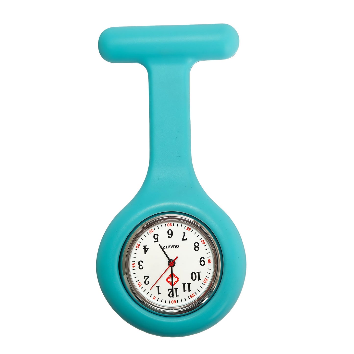 Colorful Silicone Nurse Solid Color Student Exam Pocket Watch Simple Chest Watch Round - American Smart