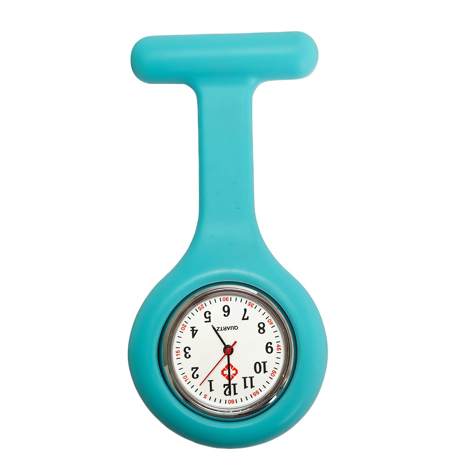 Colorful Silicone Nurse Solid Color Student Exam Pocket Watch Simple Chest Watch Round - American Smart