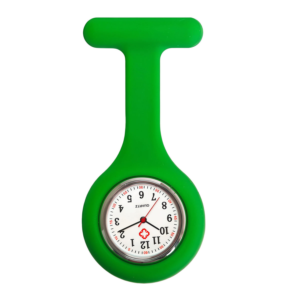 Colorful Silicone Nurse Solid Color Student Exam Pocket Watch Simple Chest Watch Round - American Smart