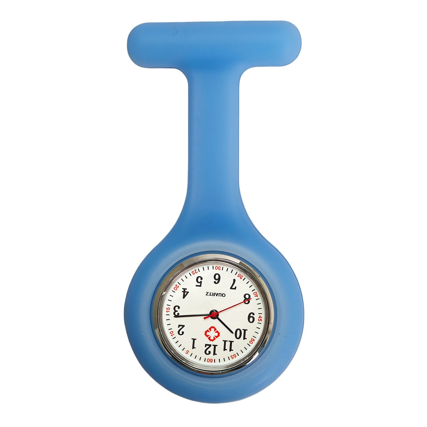 Colorful Silicone Nurse Solid Color Student Exam Pocket Watch Simple Chest Watch Round - American Smart