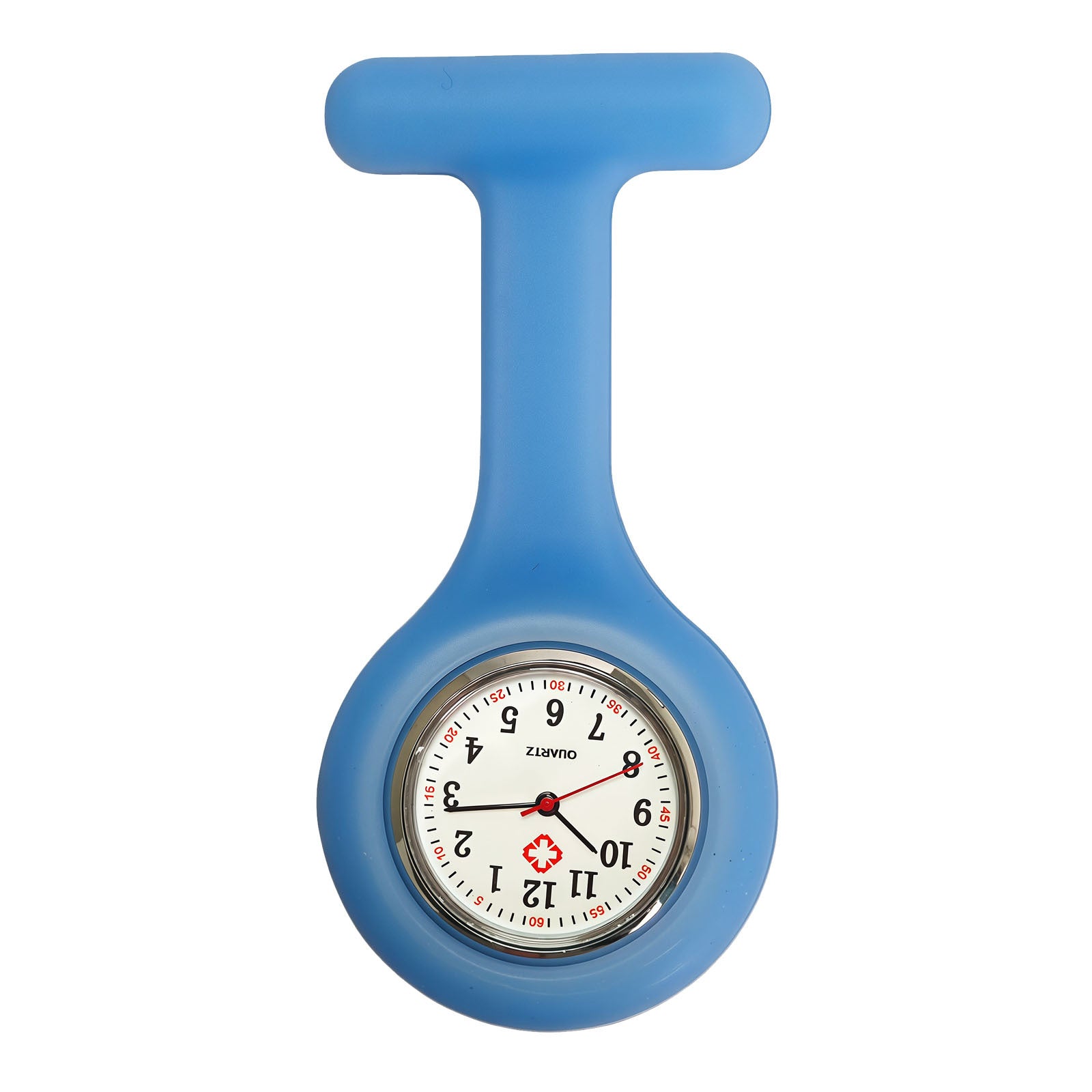 Colorful Silicone Nurse Solid Color Student Exam Pocket Watch Simple Chest Watch Round - American Smart