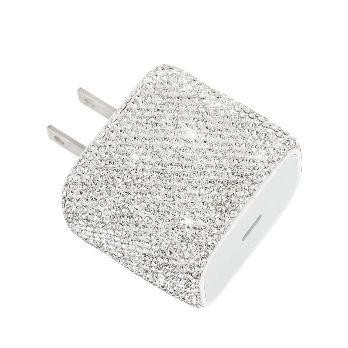 Eprolo diamond studded US standard PD20W fast charging phone charger suitable for Apple devices, with a sleek compact design.