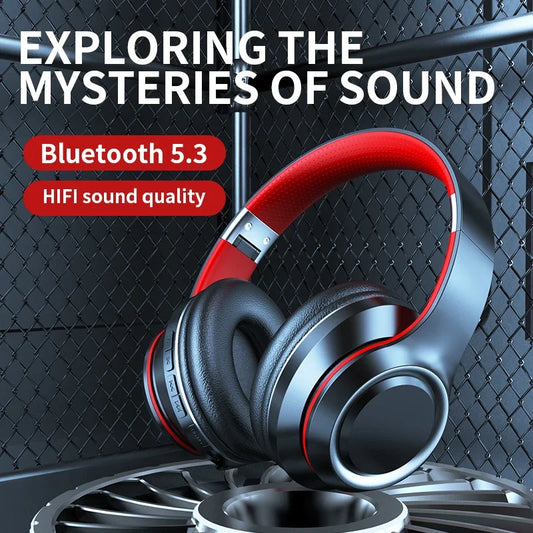 eprolo DR90 wireless headphones with over-ear design, heavy bass, long battery life, and sleek black finish.