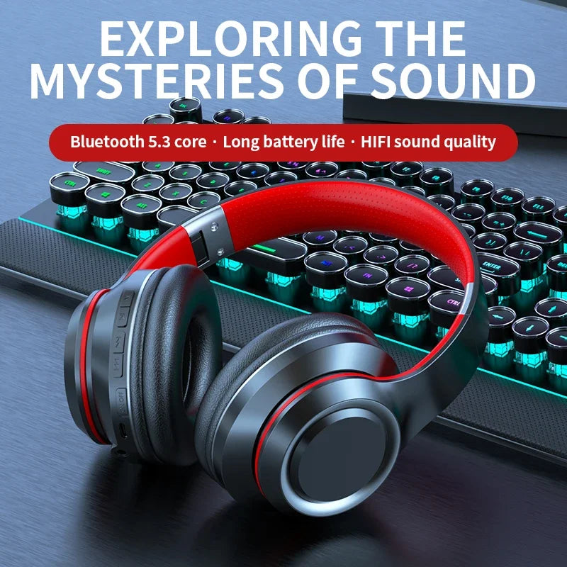 eprolo DR90 wireless headphones with heavy bass, earphones featuring long-lasting battery, sleek design, and comfortable fit