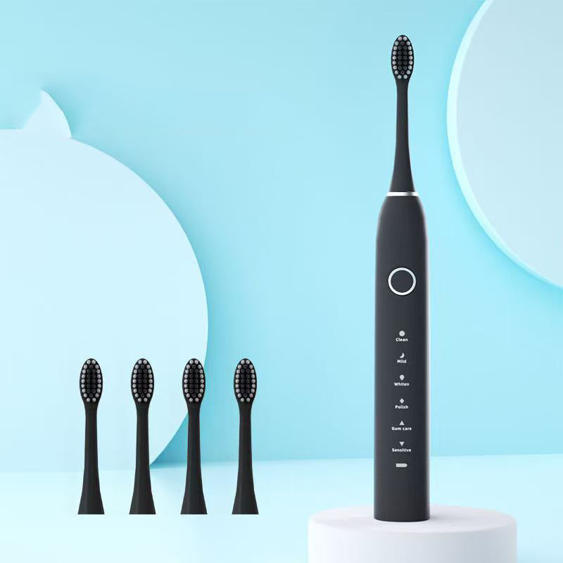 Eprolo intelligent electric toothbrush for adults with soft bristles, waterproof, sound wave technology, fully automatic charging, stylish design.