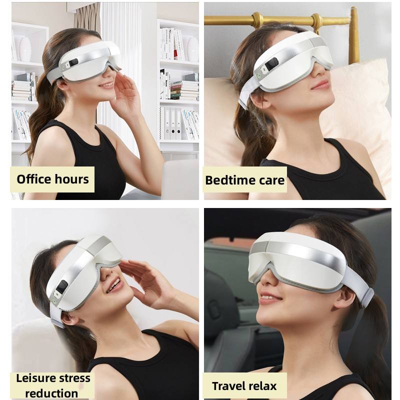 eprolo eye protector massager with intelligent hot compress eye mask showing soft fabric and built-in controls for eye relief.