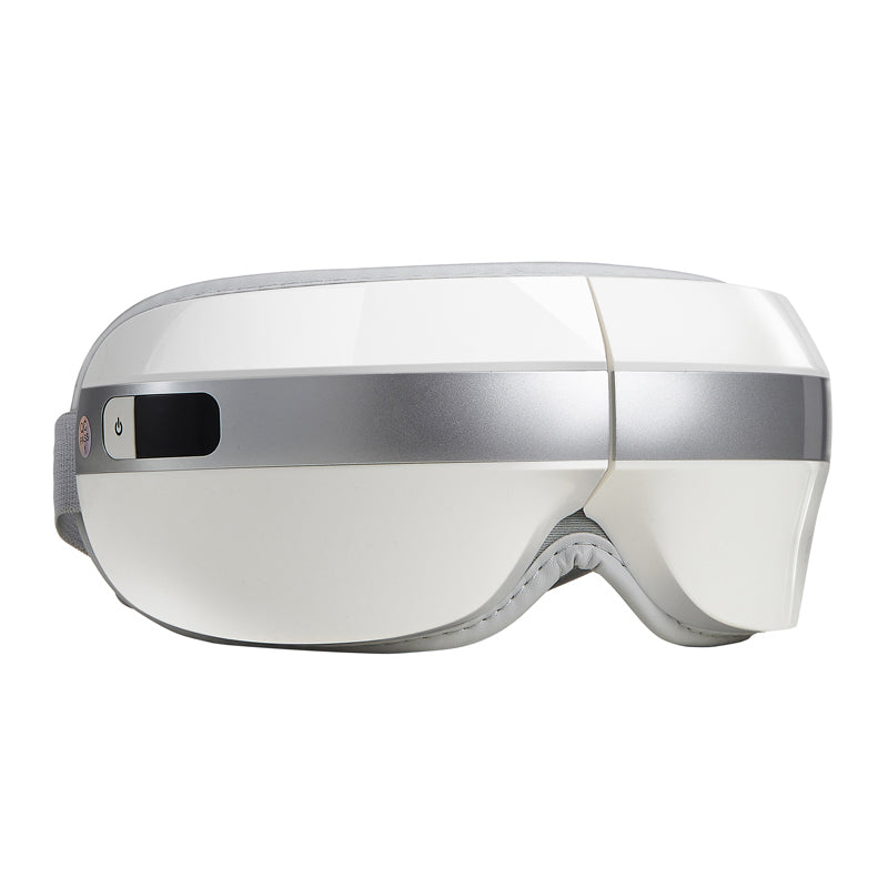 Eprolo eye protector massager with intelligent hot compress eye mask for eye relief and relaxation, shown on a model's face.