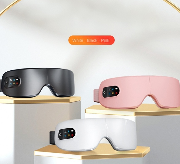 Eprolo foldable rechargeable eye massage device with heat therapy and vibration for relaxing home use.