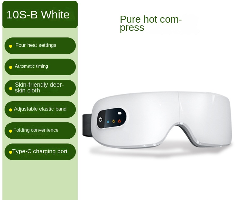 eprolo foldable rechargeable eye massage device with heat therapy and vibration for relaxing home use