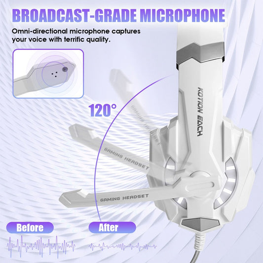 Eprolo G9000 head-mounted gaming cable gamepad earphones with adjustable headband and in-ear design for gaming and computer use