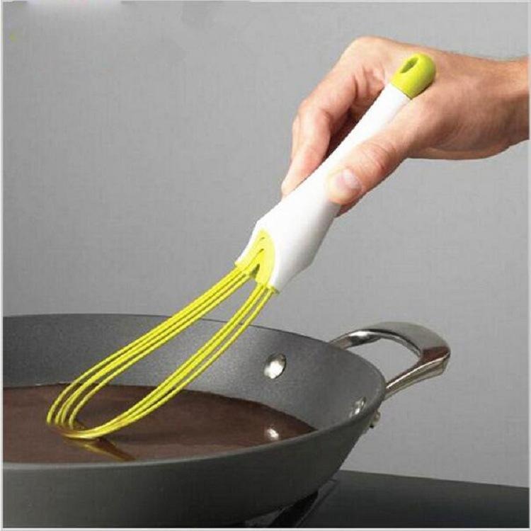 Eprolo multifunctional plastic egg beater and manual mixer with rotating design, easy to clean for baking and dough mixing.