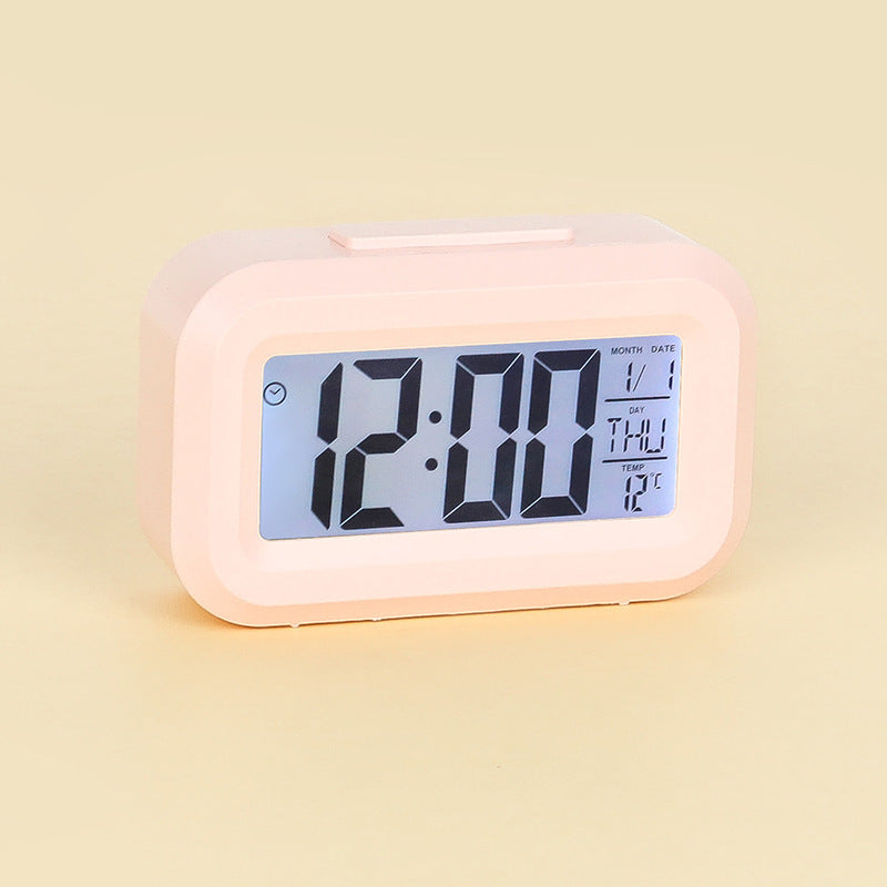 Digital LED alarm clock by eprolo with battery power, featuring multiple functions for bedroom or bedside table decor.