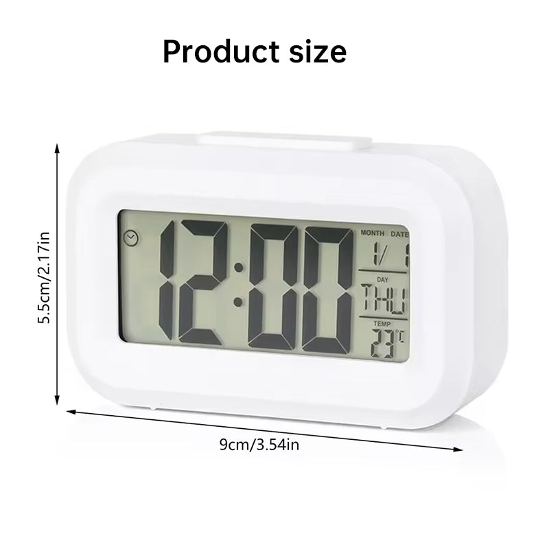 eprolo digital LED alarm clock with battery power, multi-functional bedside clock for bedroom and home decor.