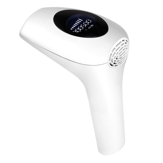 eprolo portable LCD laser hair removal device with sleek design, featuring laser light treatment window for painless hair removal at home