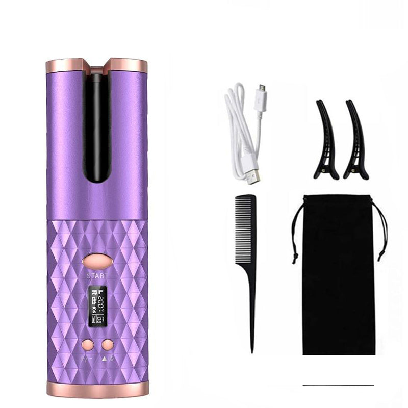 Portable eprolo USB curling iron with LCD display, automatic curling, mini size, ideal for home and travel use