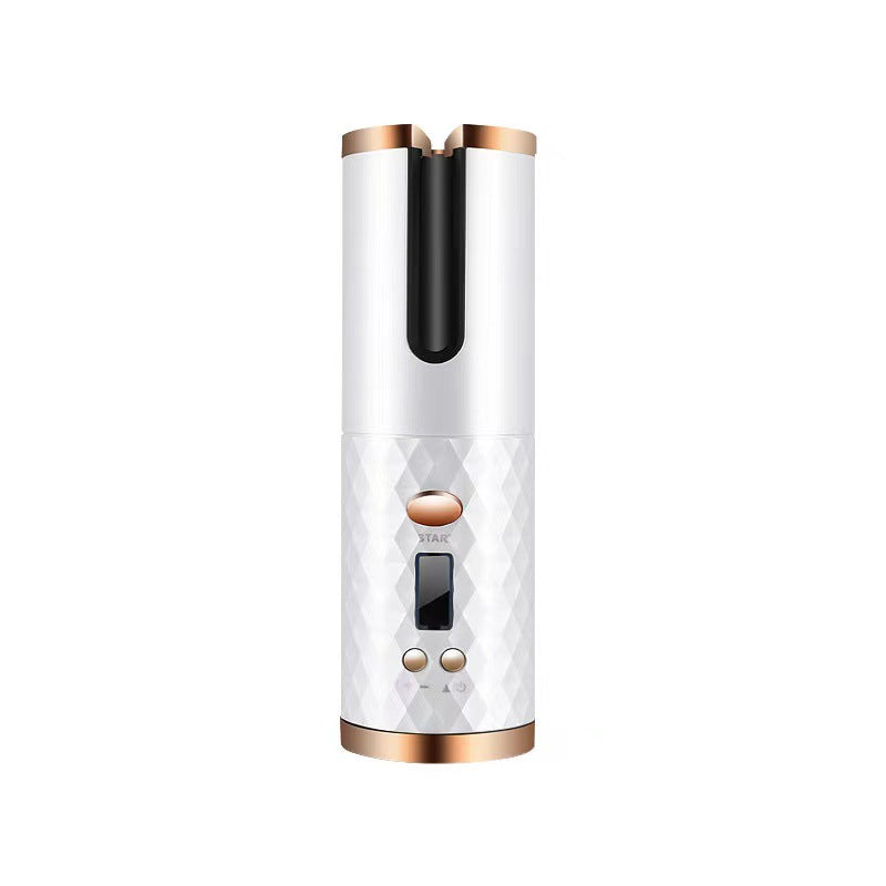 Eprolo portable USB curling iron with LCD display, automatic curling function, mini size, ideal for home and travel styling.