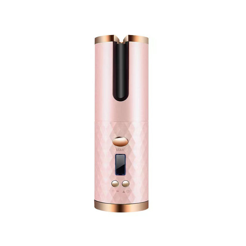 Portable USB curling iron by eprolo featuring an LCD display, compact design, and automatic curling for easy home use.