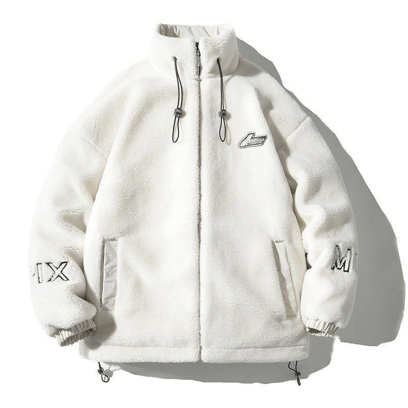 Eprolo men's lamb cashmere cotton winter jacket, thick and warm, stylish winter outerwear for men in Hong Kong fashion style