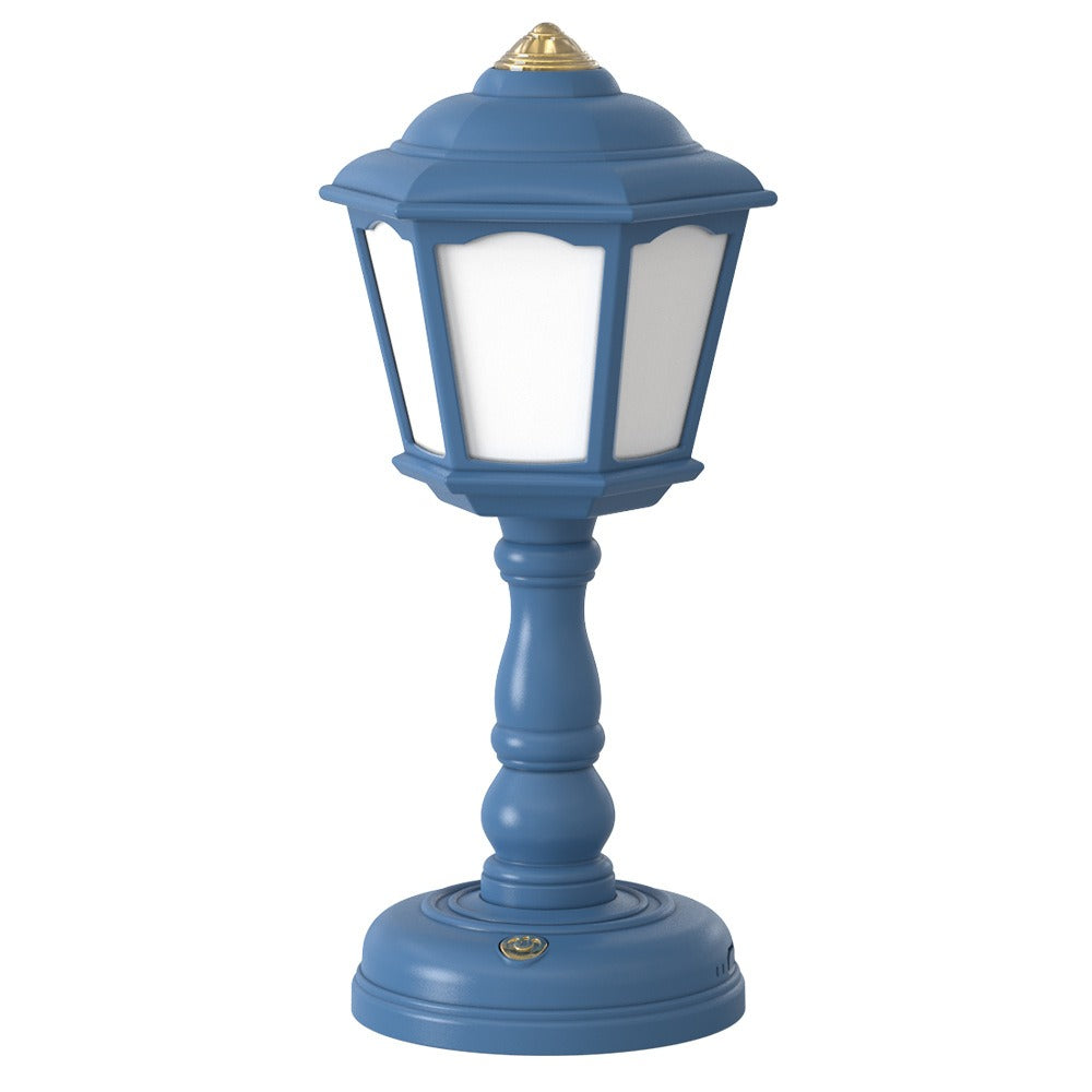 Eprolo white LED retro desk lamp with touch control, USB charging, night light, eye protection, mini gift lamp on a desk.