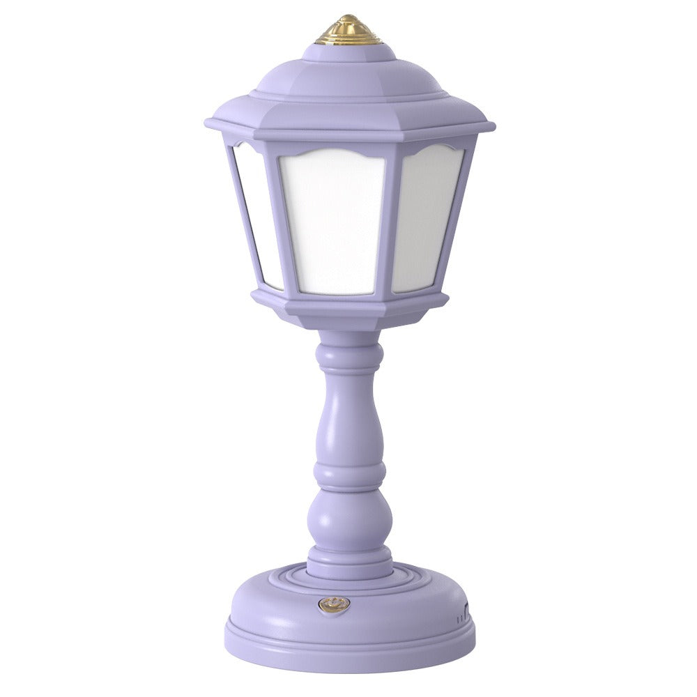 Eprolo white LED retro desk lamp with touch control, USB charging, night light, eye protection, and compact design.