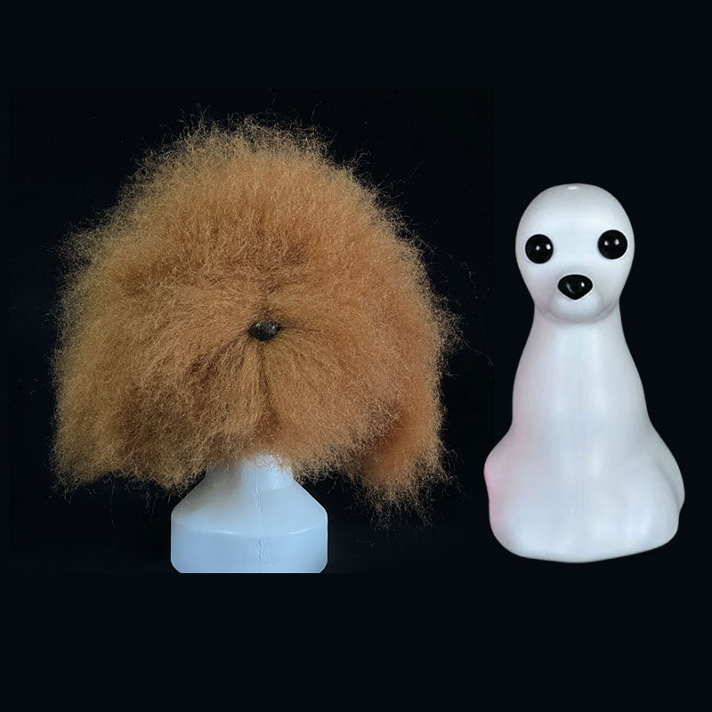Professional dog grooming training head by eprolo, beginner pet styling and fur practice model with realistic dog features.