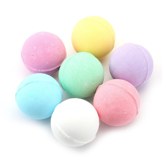 Eprolo aromatic bubble bath bomb with 60g salt ball, colorful spherical bath salt for relaxing bath experience